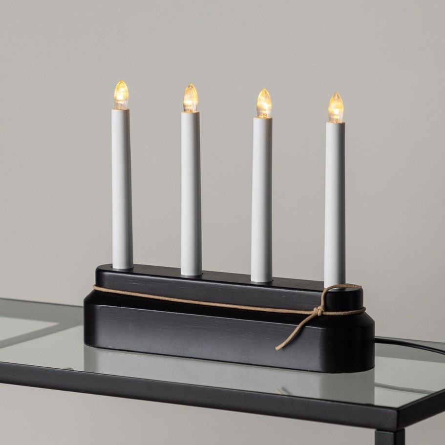 Näsfjället lysestake - Sort/Hvit Näsfjället lysestake - Sort/Hvit