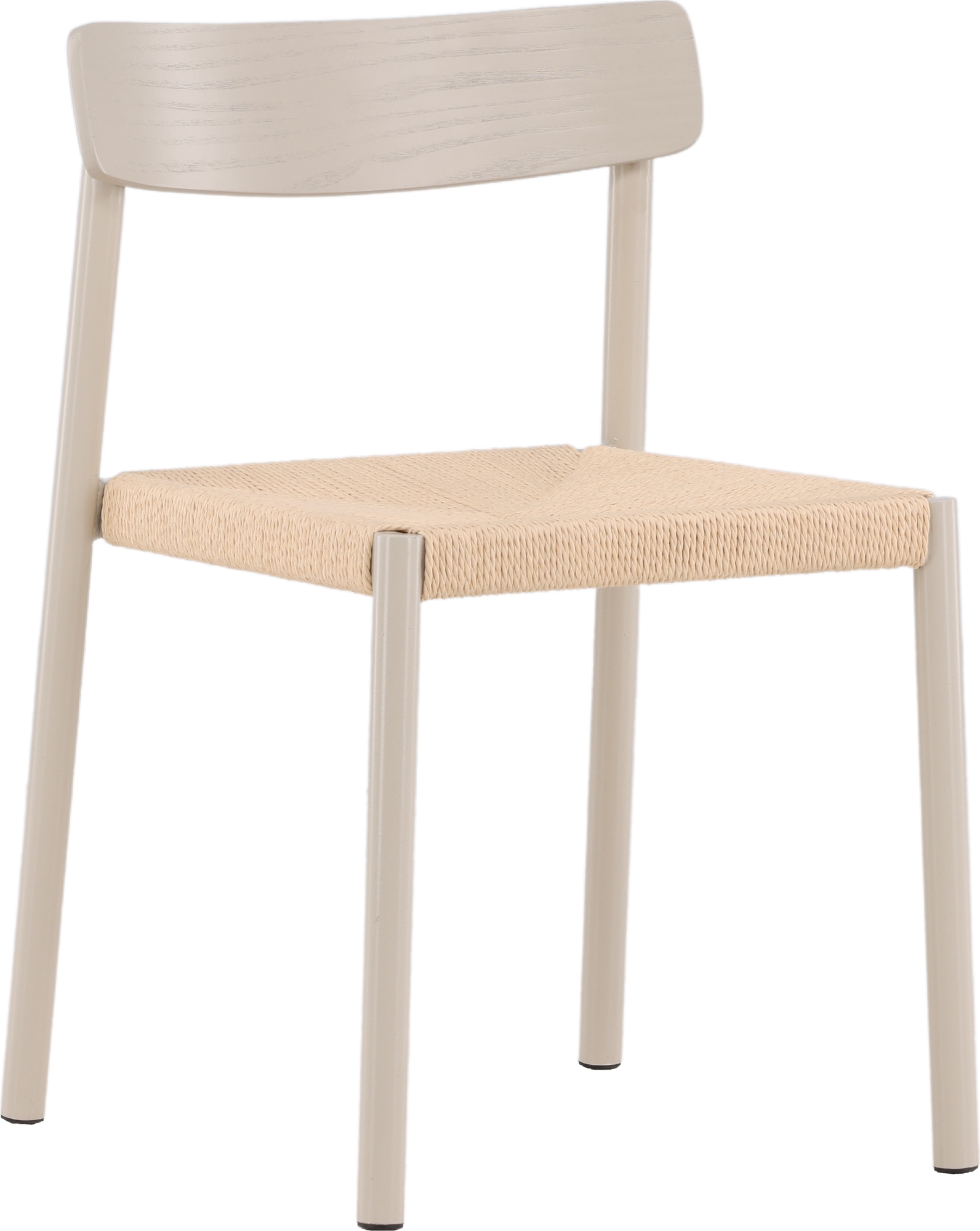 Spisestol med rottingsete - Greige