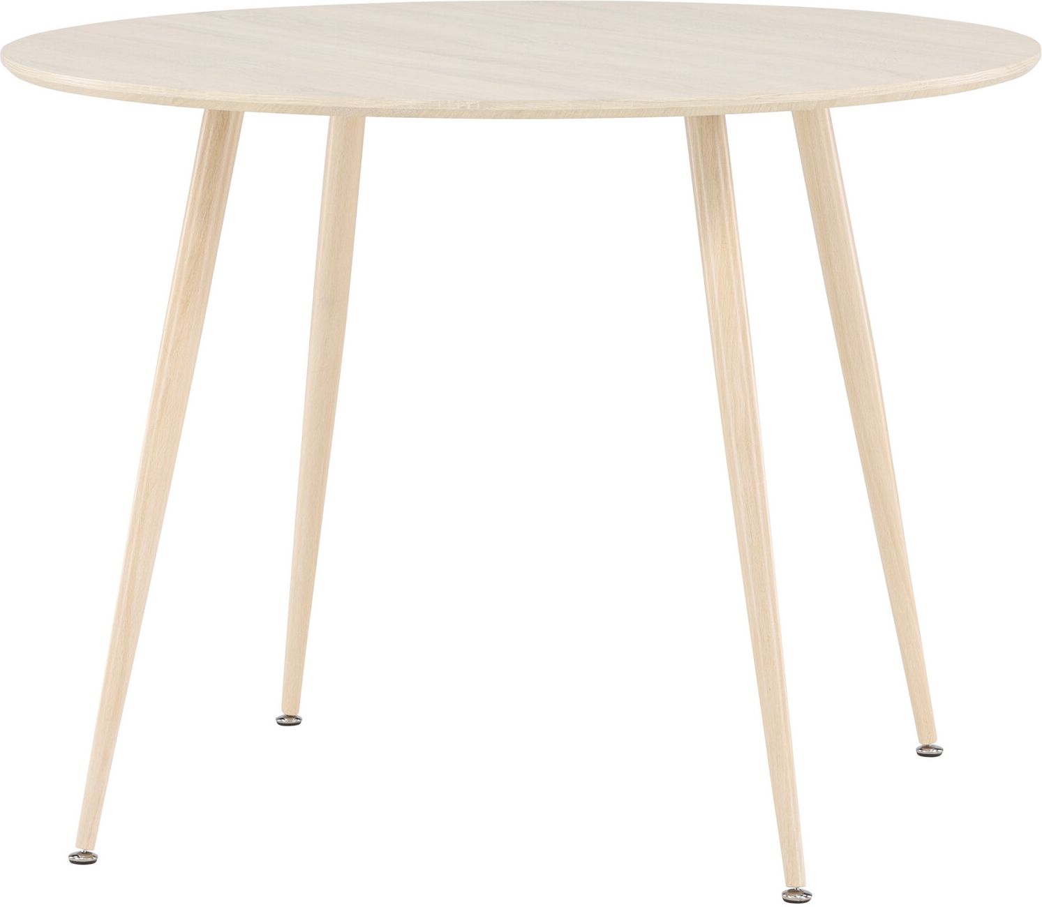 Spisebord �100 cm i hvitkalking