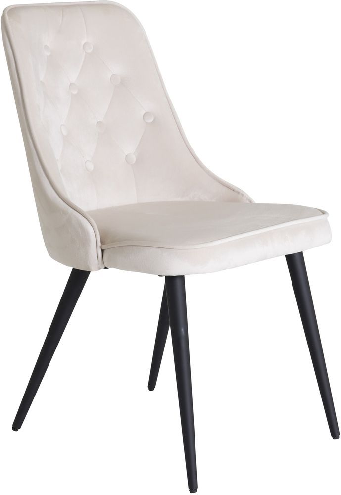 Spisestol Zeus - Svart / Beige Flyel