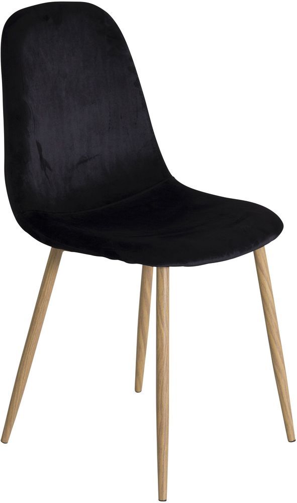 Spisestol Lara - Eikimitation / Svart Flyel