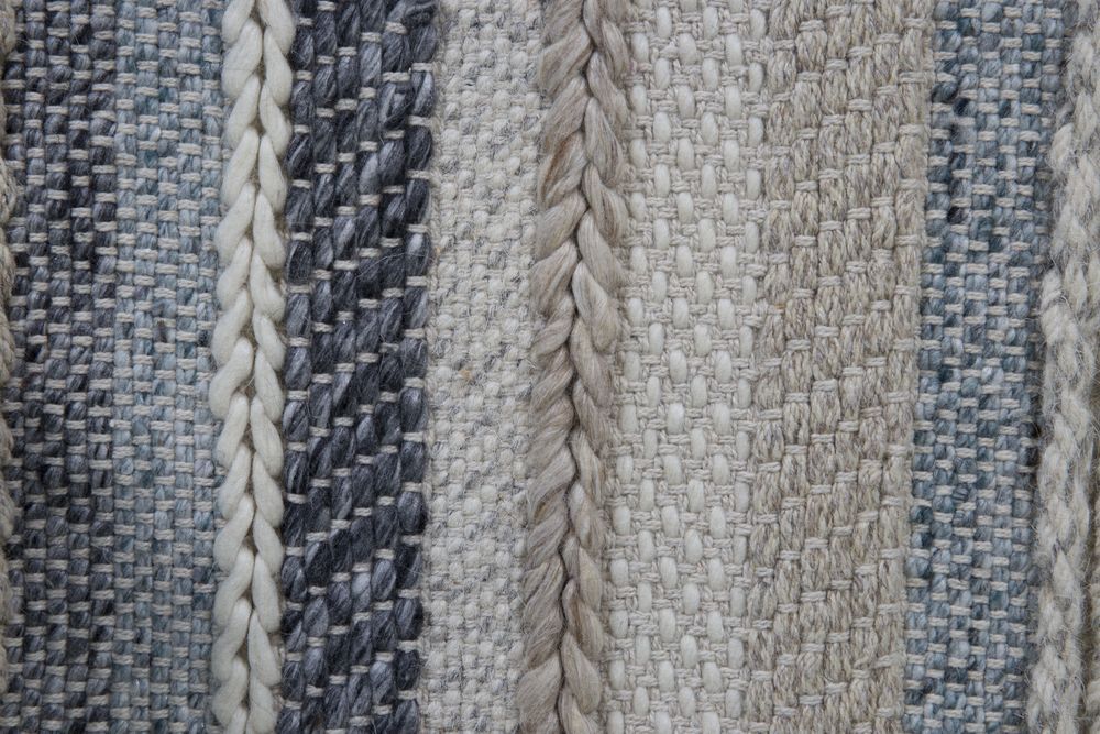 Teppe Anna 200x300 - Beige / Bl� Ull