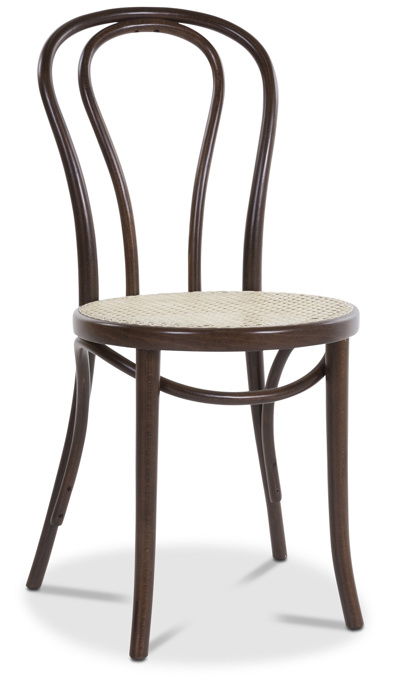 Bentwood Stol No18 Klassiker med rottingsete - Brun