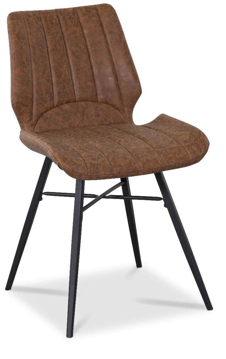 Unique spisestol i vintage kunstl�r - Brun