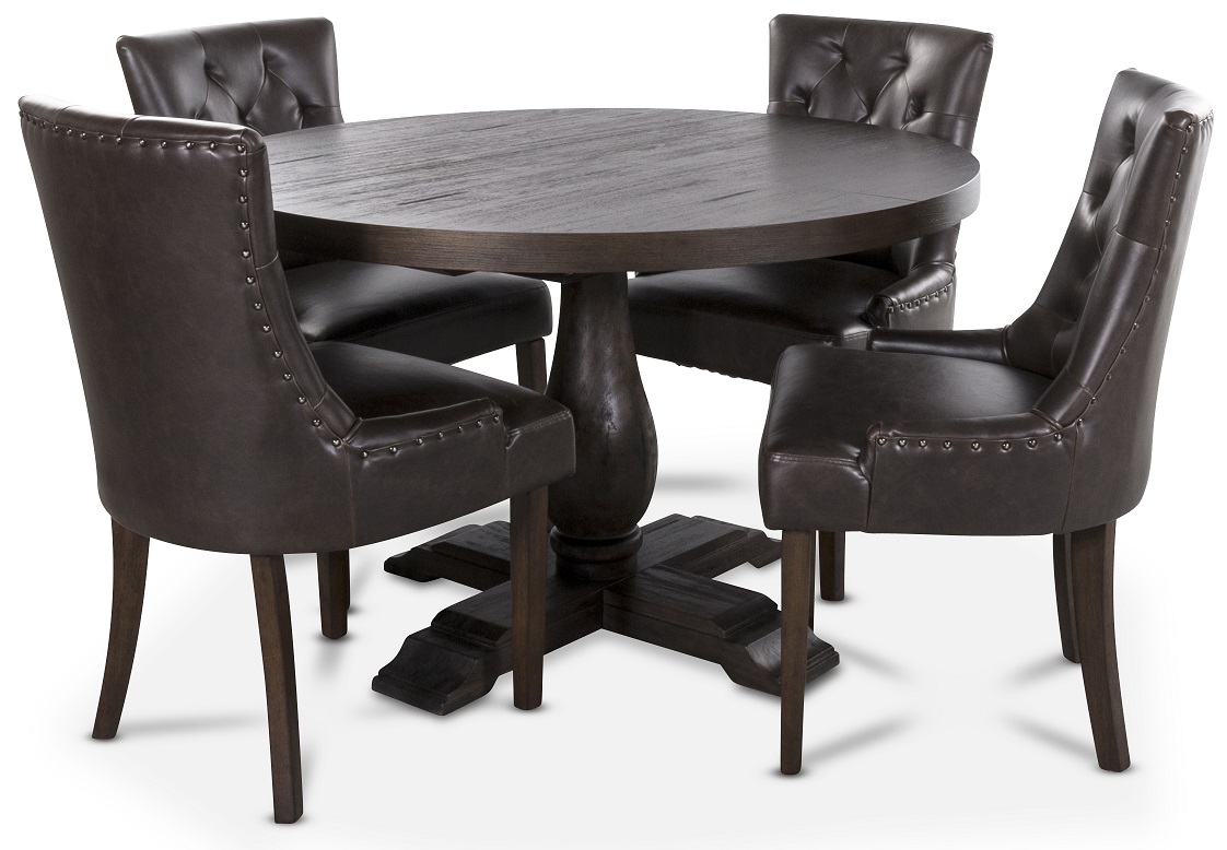 Lamier spisegruppe inkludert 4 stk. Tuva stoler i vintage PU + 3.00 x M�belf�tter