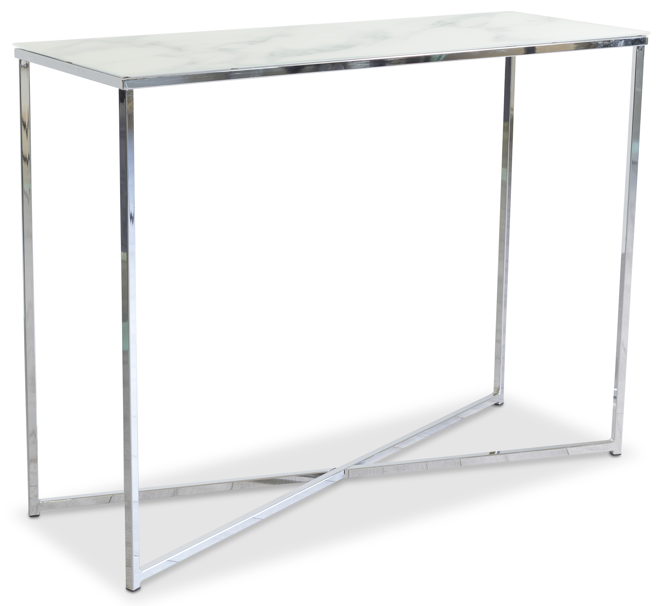 Palasso konsollbord - Krom / Lys marmorering
