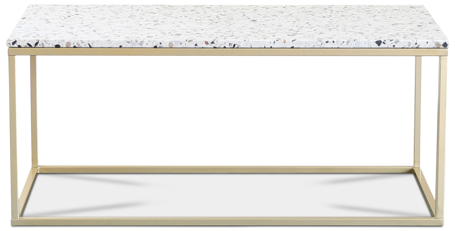 Terrazzo sofabord 110x60 cm - Cosmos Terrazzo & underdel Accent messing Terrazzo sofabord 110x60 cm - Cosmos Terrazzo & underdel Accent messing