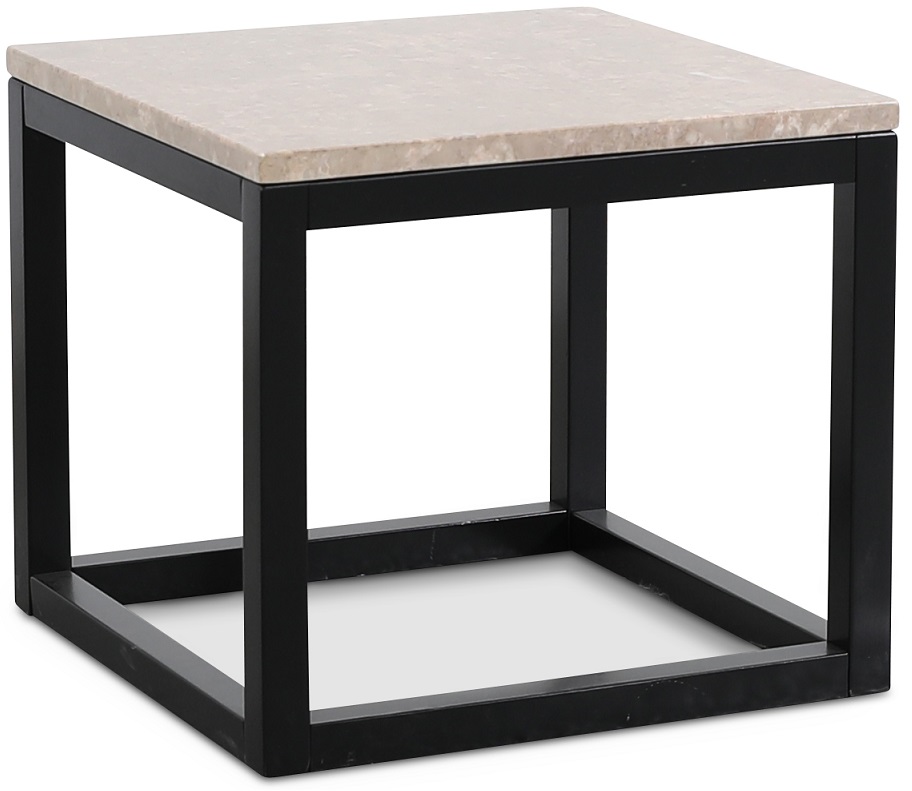 Sydney sidebord 60 - Beige Marmor/sort Sydney sidebord 60 - Beige Marmor/sort