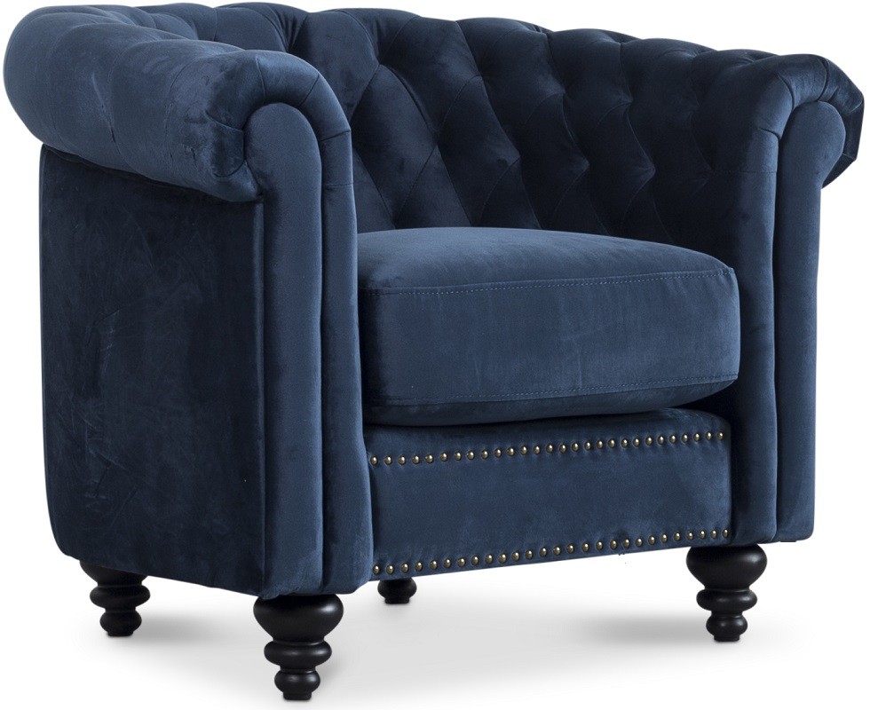 Chesterfield Royal lenestol - M�rk bl� fl�yel