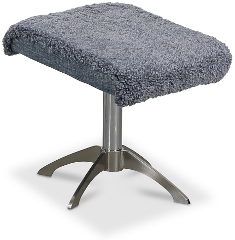 Ullrik fotskammel - Lysegrått fåreskinn + Tekstilpleie for m?bler Ullrik fotskammel - Lysegrått fåreskinn + Tekstilpleie for m?bler