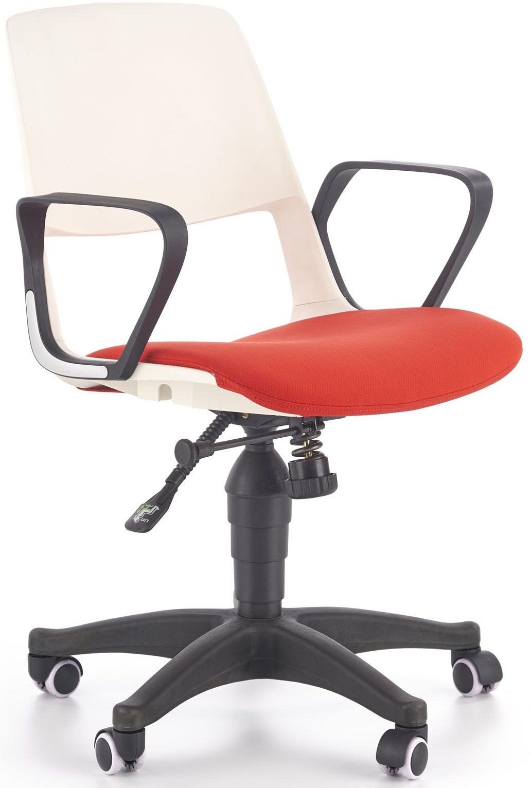 Thorvald kontorstol - Hvit/r�d