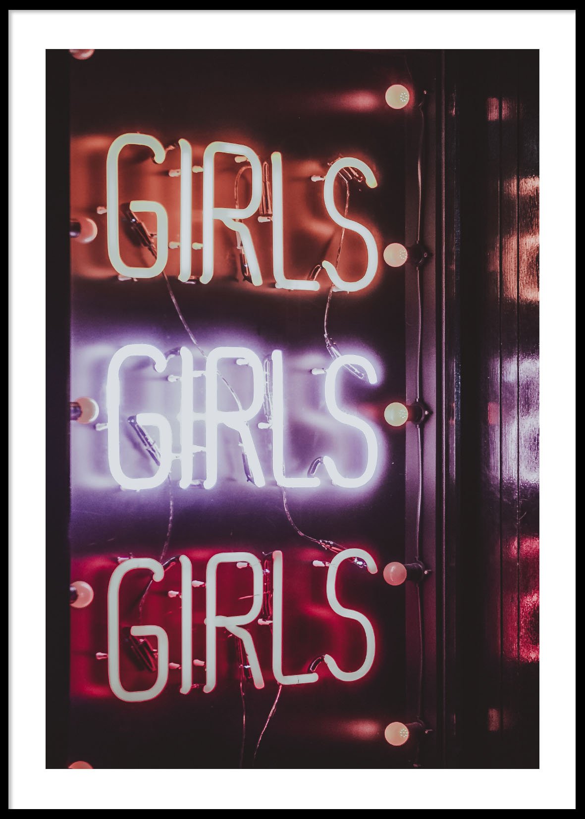 GIRLS GIRLS GIRLS COLOR - Plakat 50x70 cm