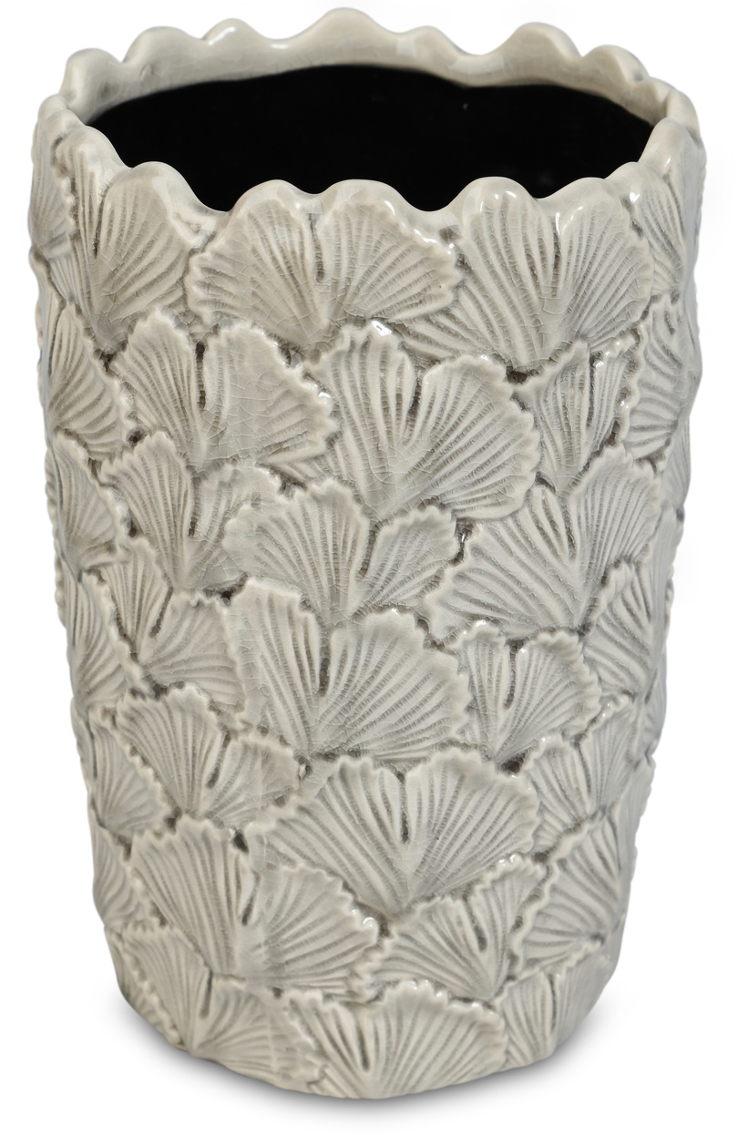 Vase Ginkgo H22 cm - Grå Vase Ginkgo H22 cm - Grå