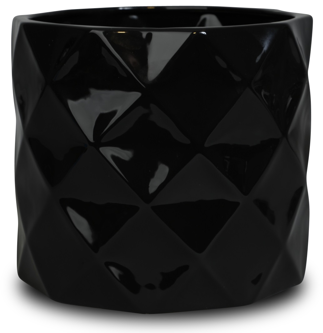 Krukke Romb H19 cm - Svart