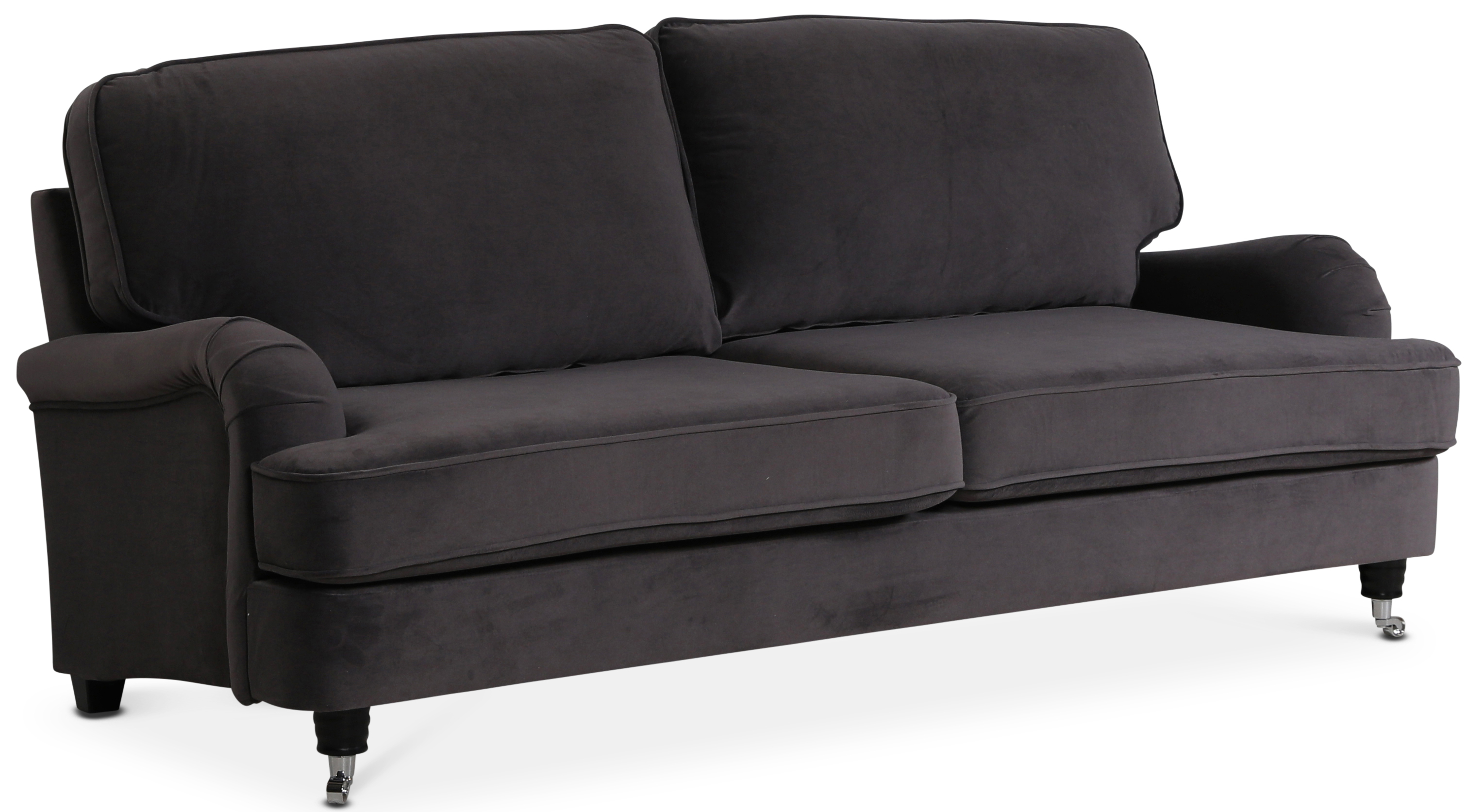 Kvarsebro Howard 3-seter sofa - M�rkegr� (Fl�yel)