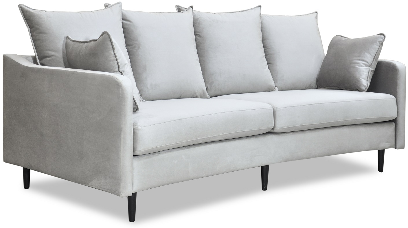 Gotland 3-seter buet sofa - Lysegr flyel