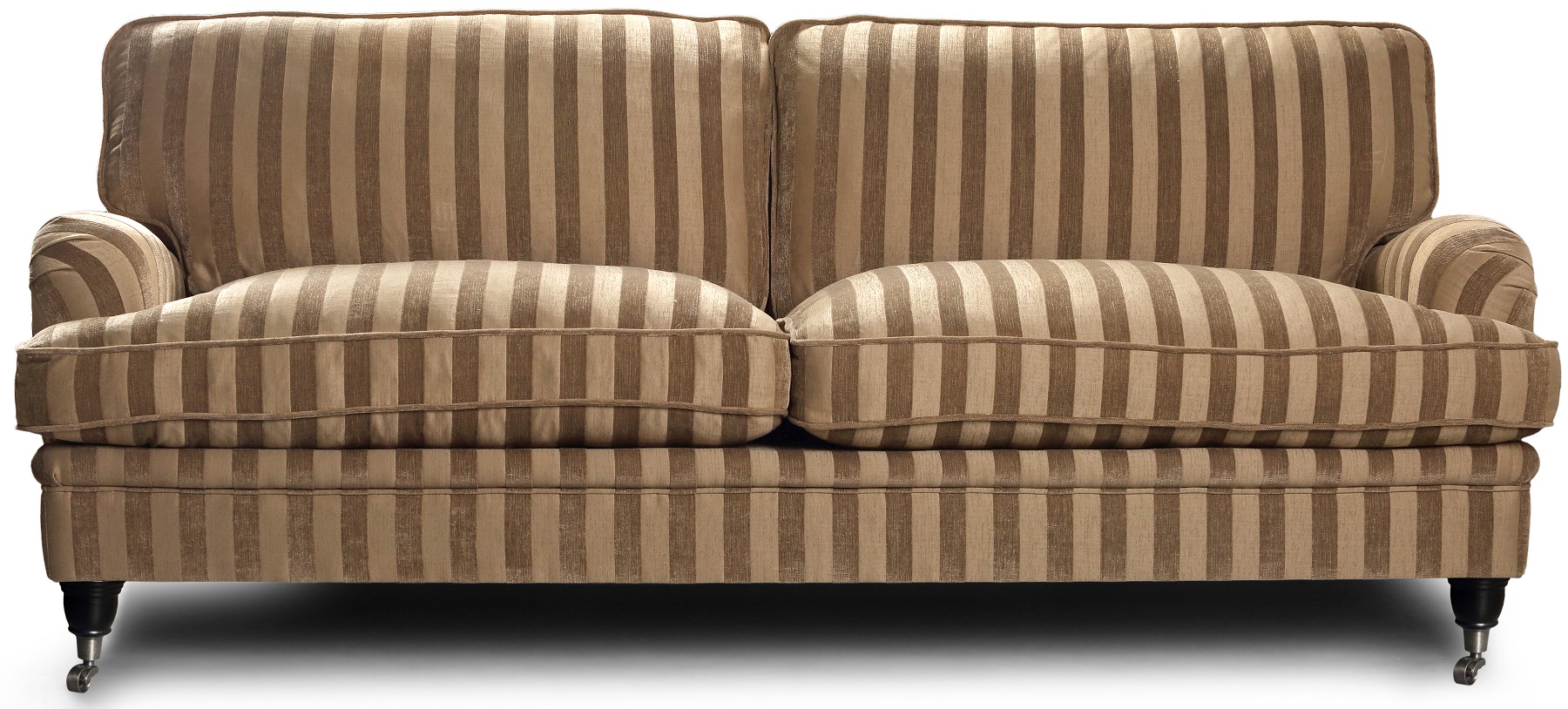 Howard Sir William 3-seter sofa (Dun) - Mobus Darkbeige Stripe