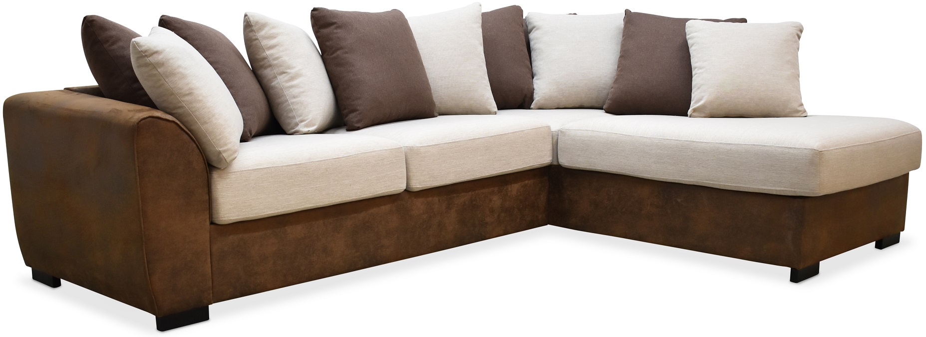 Delux sofa med åpen ende høyre - Brun/Beige/Vintage Delux sofa med åpen ende høyre - Brun/Beige/Vintage