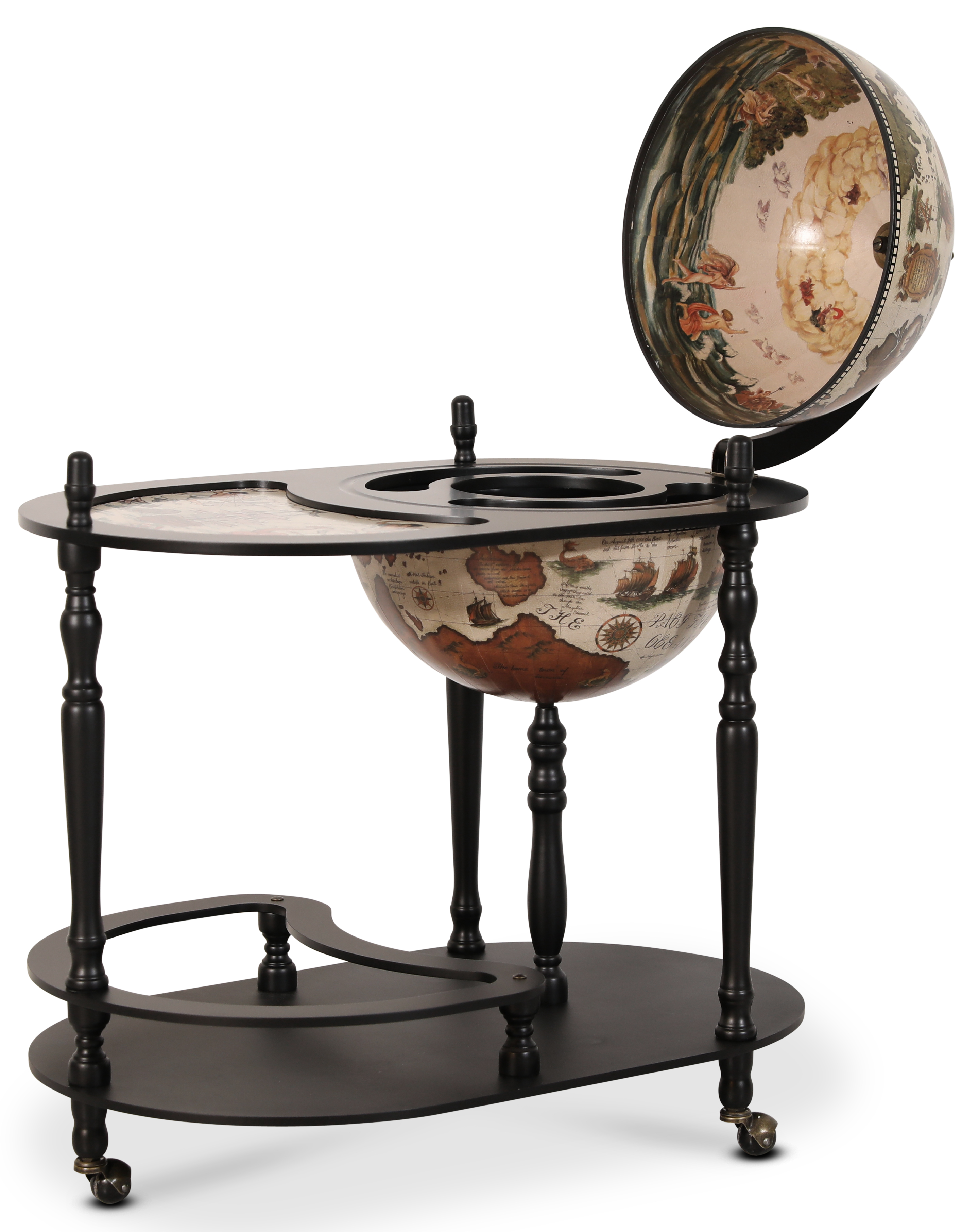 Michelangelo serveringsvogn barglobus - Svart/hvit Michelangelo serveringsvogn barglobus - Svart/hvit