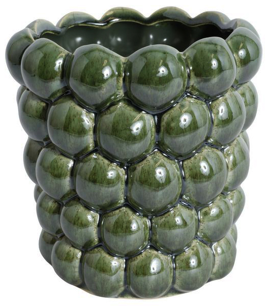 Krukke Big Bouble H16 cm - Gr�nn (Glans)