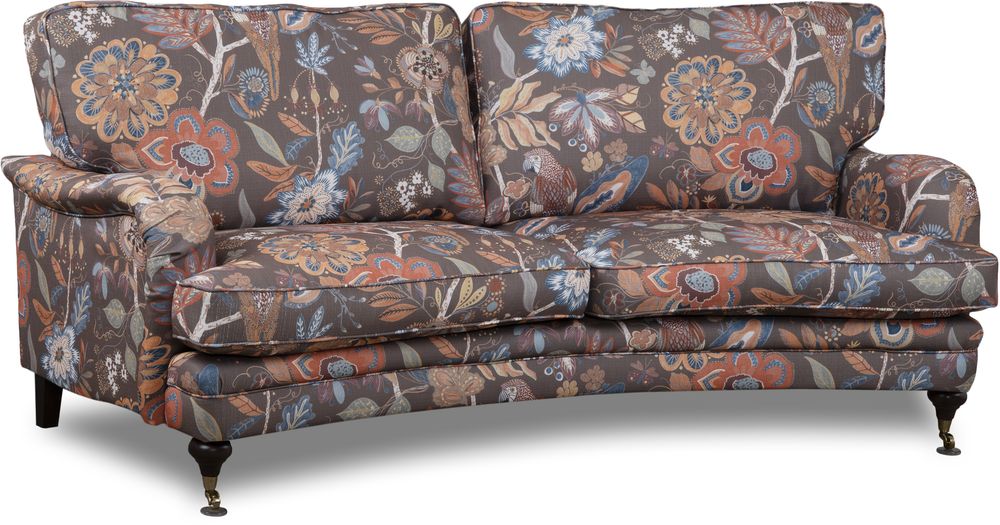 Howard Spirit buet 3-seters sofa i blomsterstoff - Eden Parrot Brown