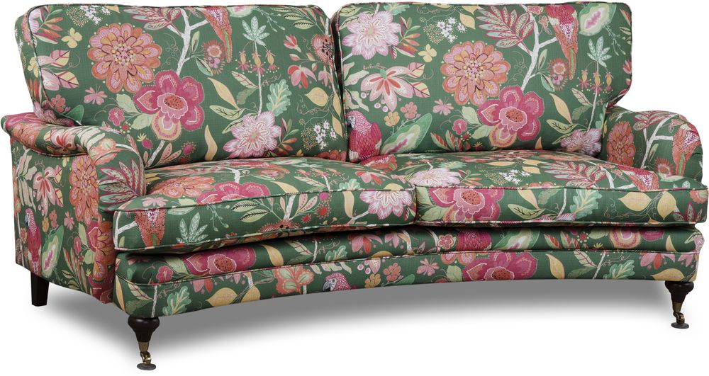 Howard Spirit buet 3-seters sofa i blomsterstoff - Eden Parrot Green