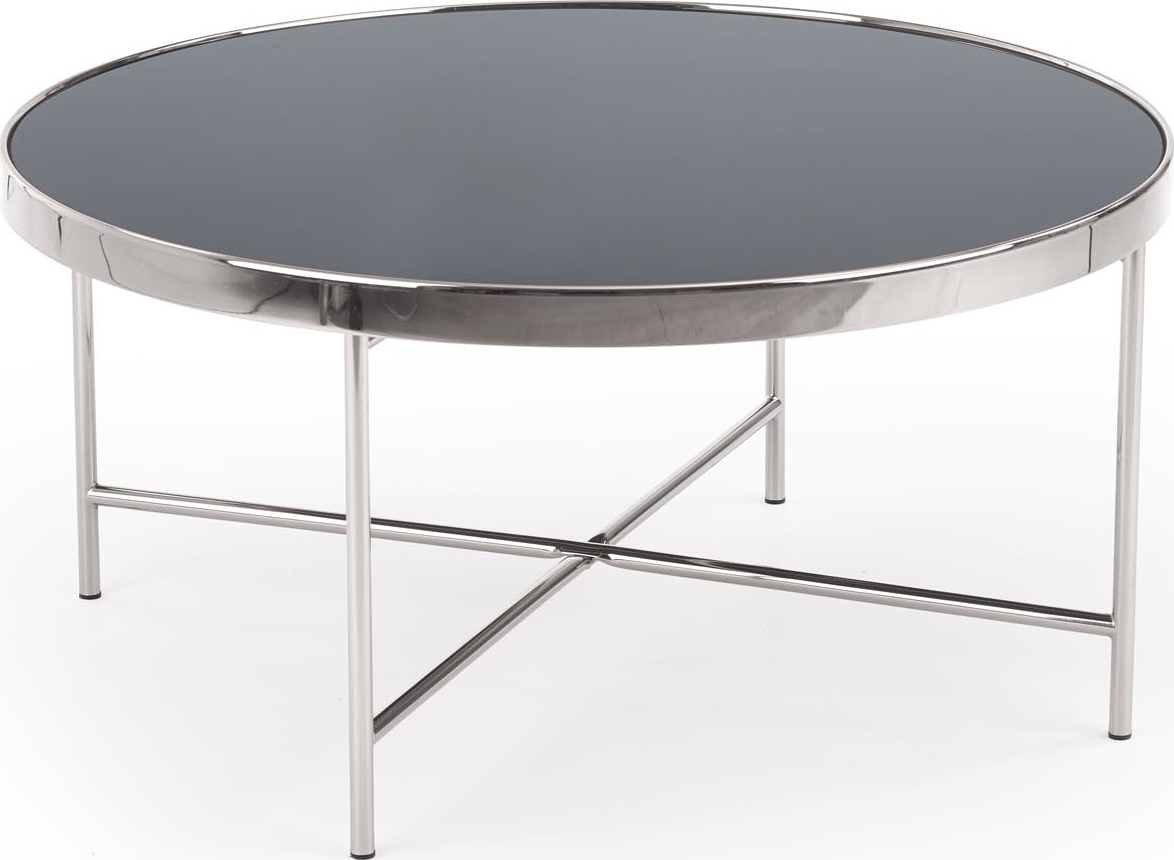 Gunhild salongbord Ø82 cm - Sort/krom Gunhild salongbord Ø82 cm - Sort/krom