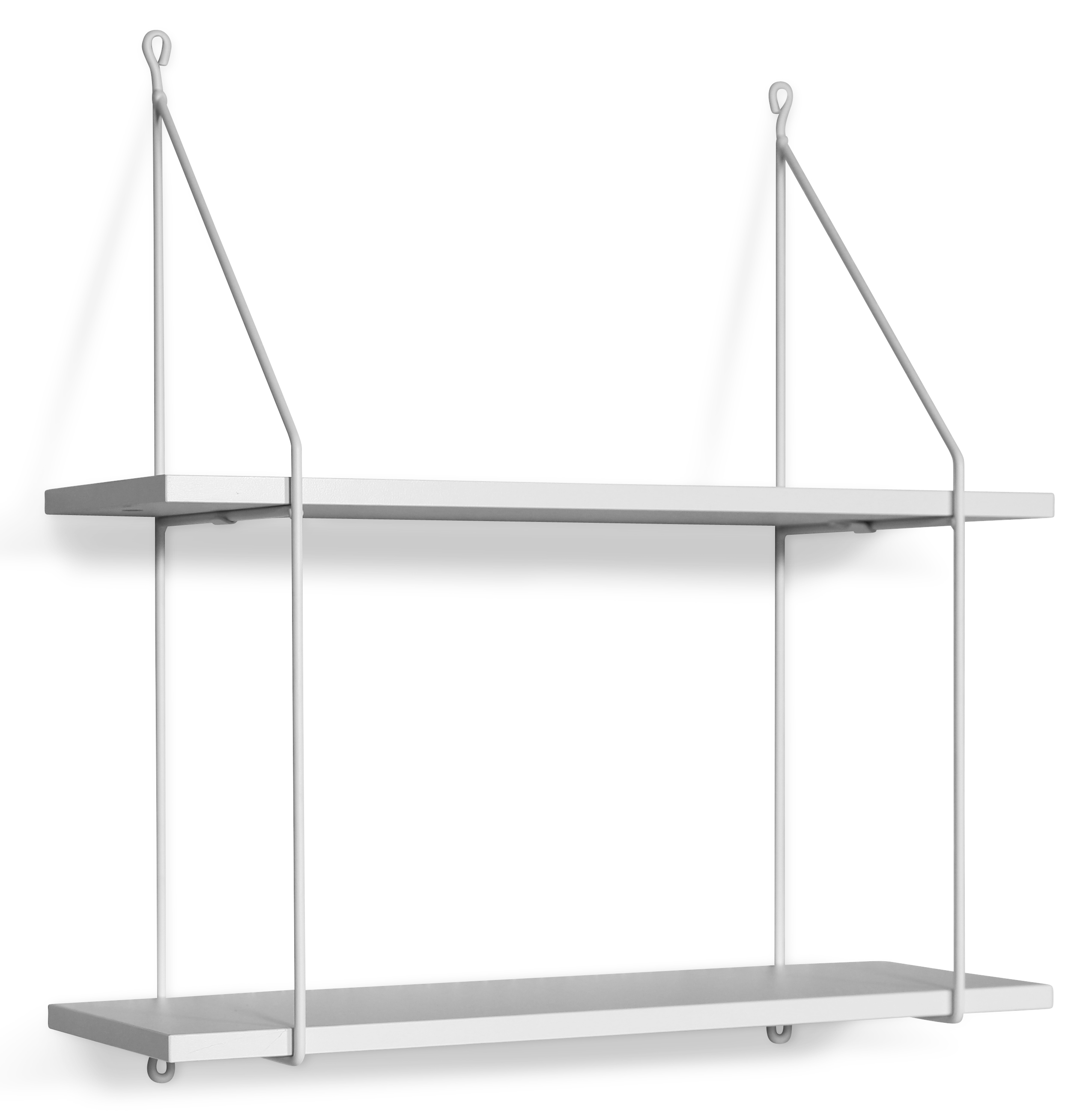 Vesper hvit vegghylle med to hyller