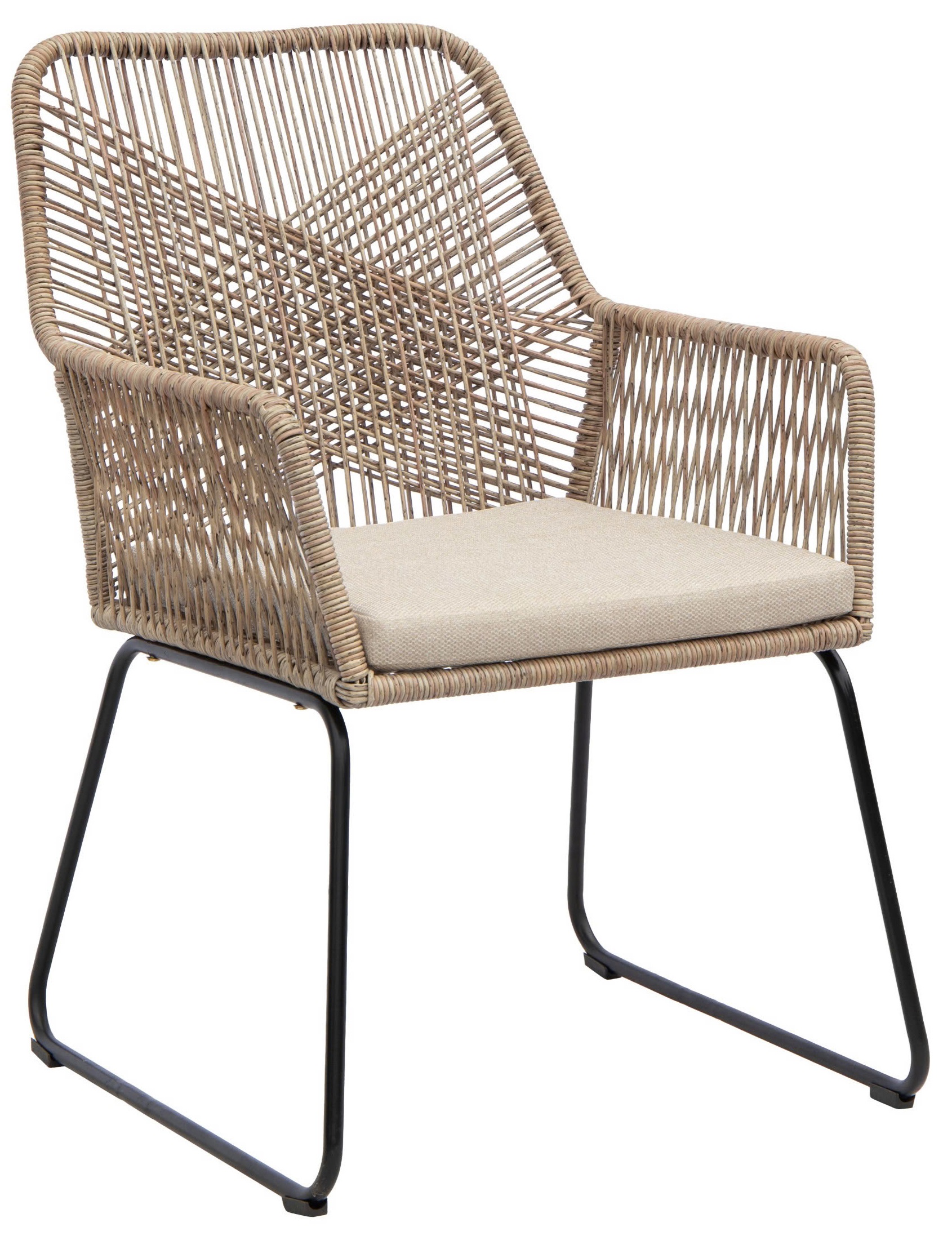 Matstol f�r utomhus - Karmstol beige / Sand - Vera + Rengj�ringsmiddel for utem�bler