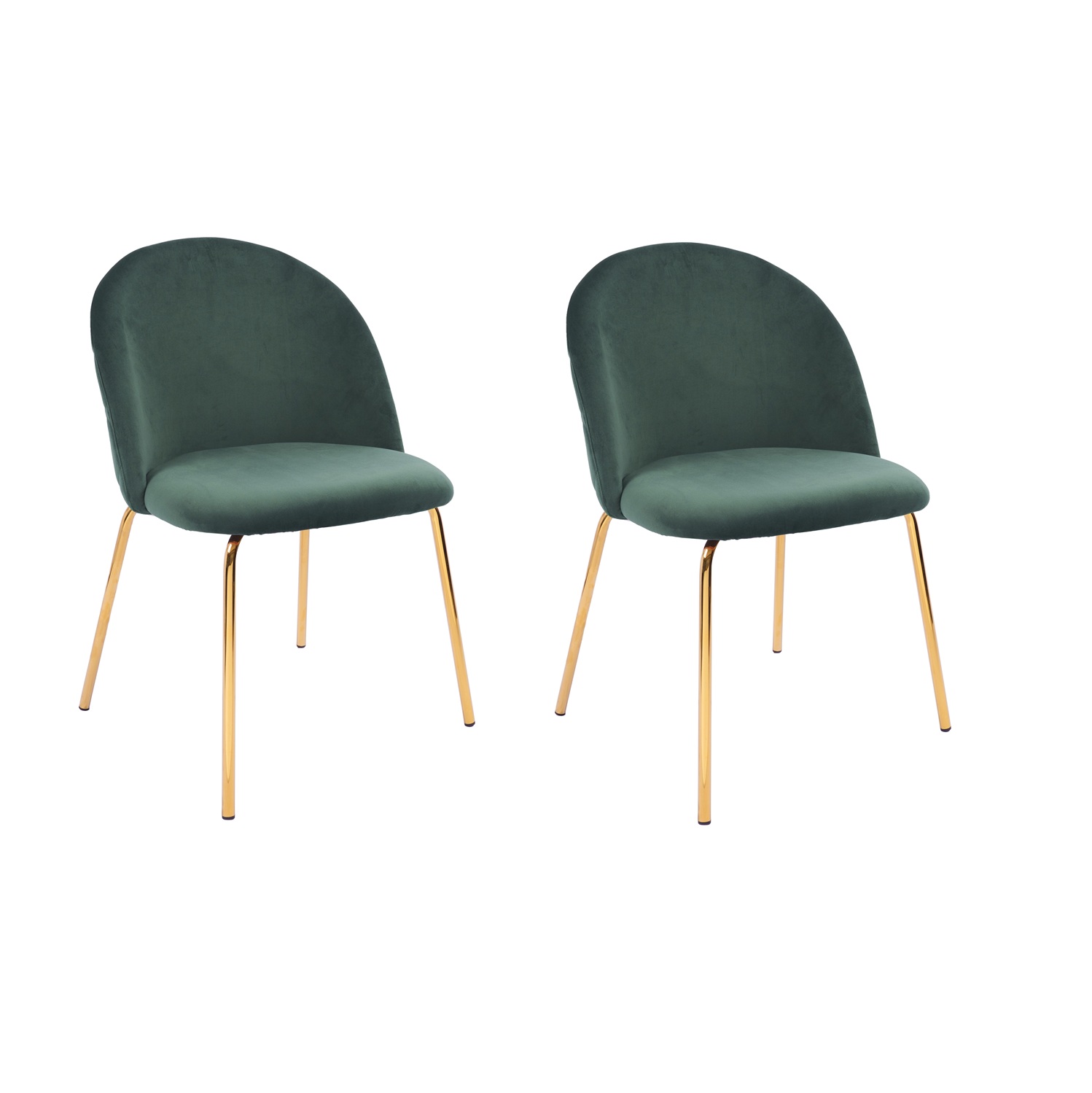 Plaza velvet stol - Gr�nn / messing