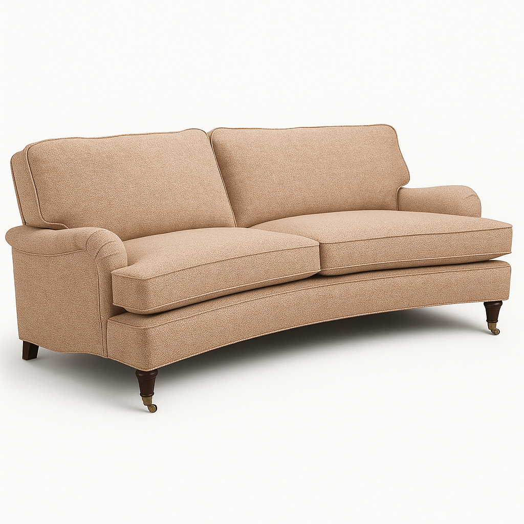 Howard Luxor buet 4-seters sofa - Valgfri farge + Møbelrengjøring Howard Luxor buet 4-seters sofa - Valgfri farge + Møbelrengjøring