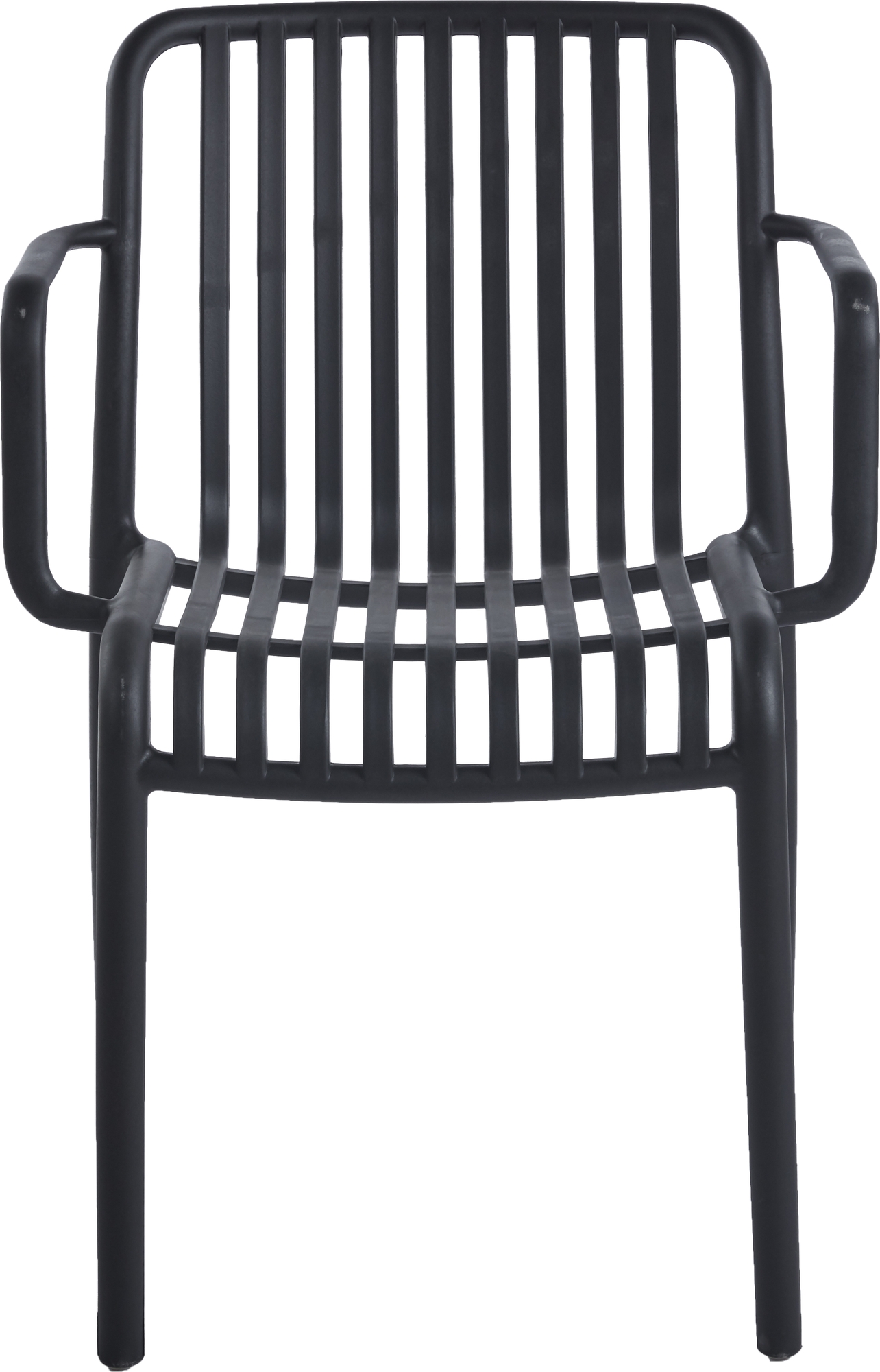 Noa stabelbar rammestol - Utestol i sort plast + Tekstilbeskyttelse for utem?bler