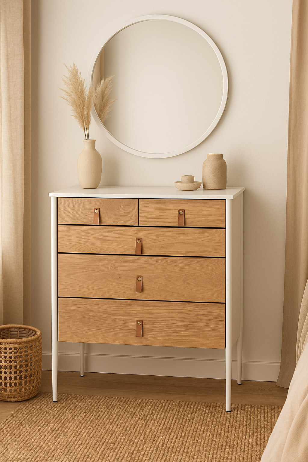 Ekehaga II kommode - Hvit / oljet eik Ekehaga II kommode - Hvit / oljet eik