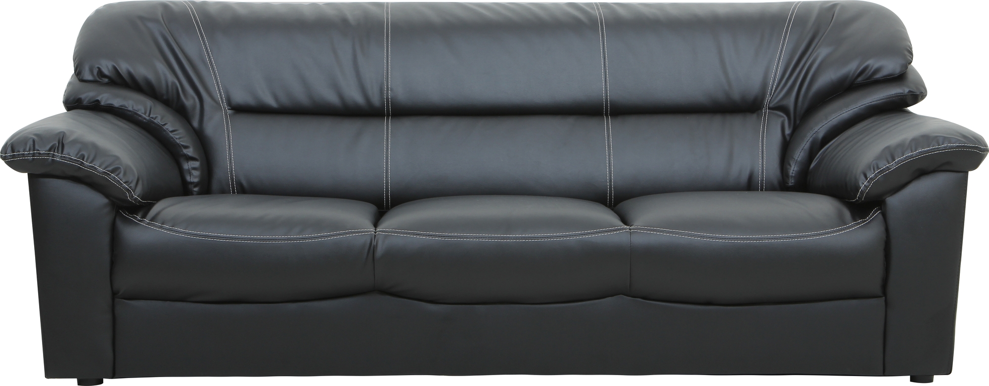 Sofa i svart PVC 3-seter - Dominic