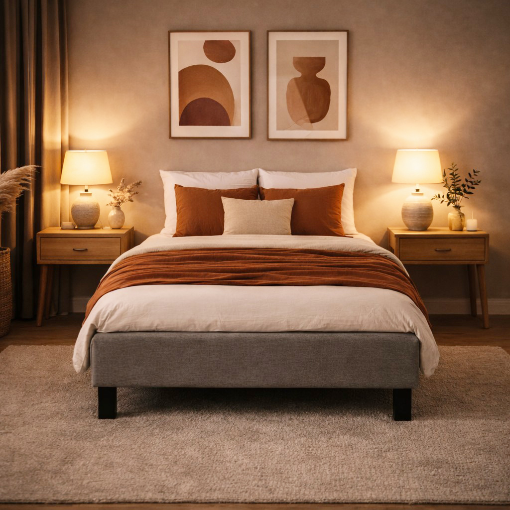 Komplett seng 120x200 cm gr� - Enkeltseng med madrass og sengeben