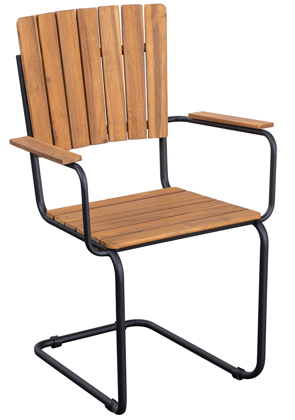 Holm� utend�rs spisestuestol med armlener brun/svart