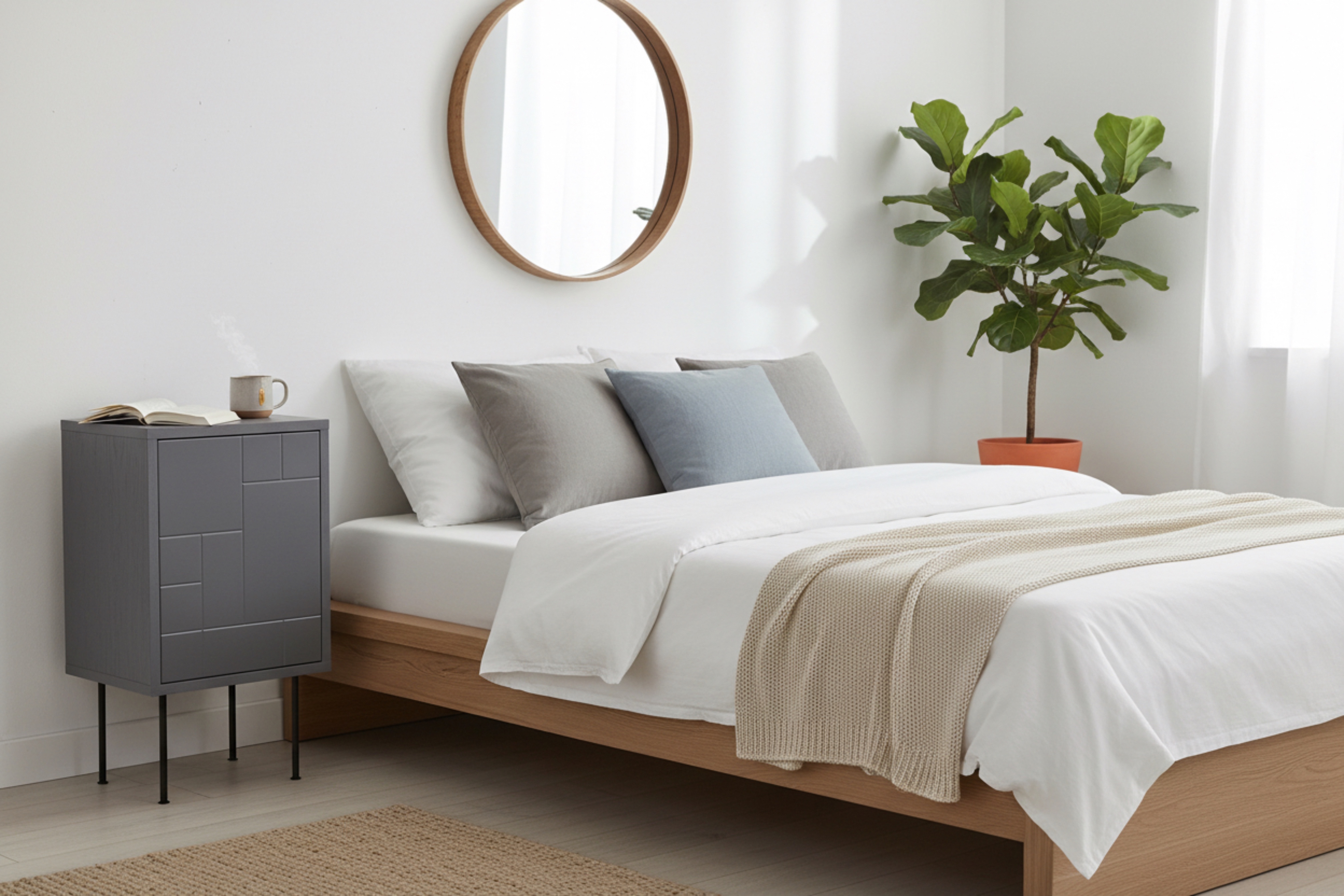 Nattbord rett - grått Nattbord rett - grått