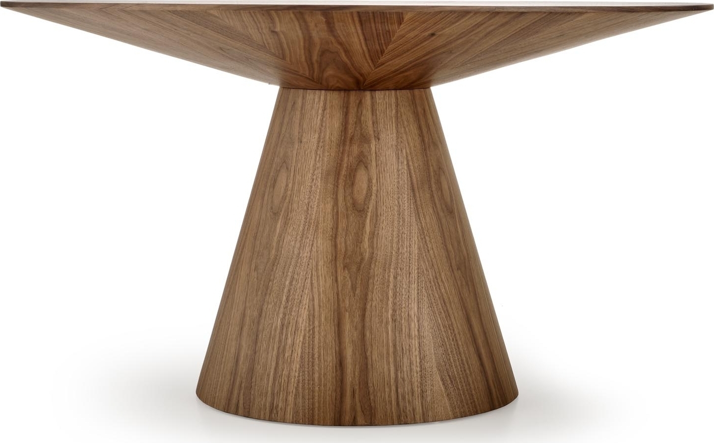 Flyter rundt spisebord i valn�tt �137 cm