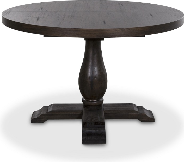 Lamier rundt spisebord - 120/170cm - Brunbeiset Lamier rundt spisebord - 120/170cm - Brunbeiset