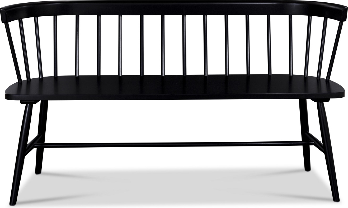 Pinnesofa kj�kkensofa Sandhamn - Svart + Tekstilpleie for m�bler