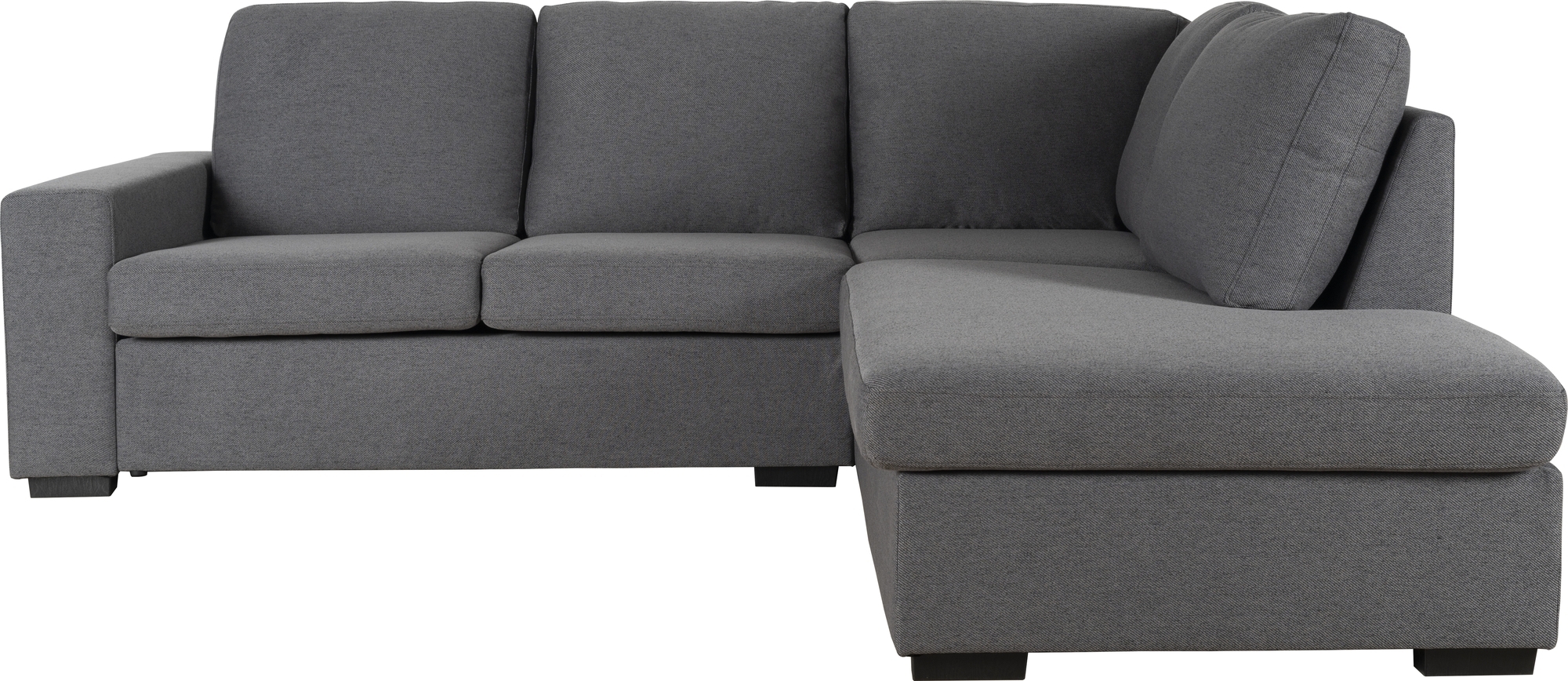 Solna gr� sofa med �pen ende - 244 cm bred