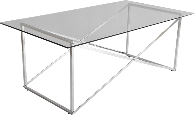 Cross sofabord - Krom