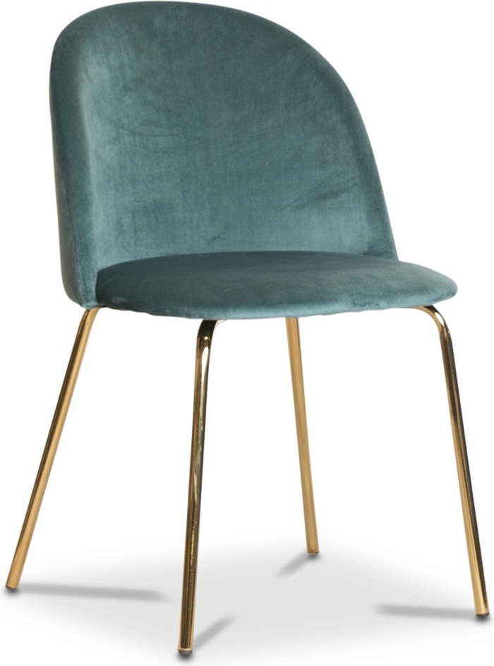 Giovani velvet stol - Antikkgr�nn/Messing + M�belf�tter