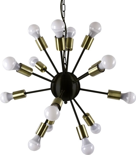 Taklampa Sputnik - Svart / M�ssing