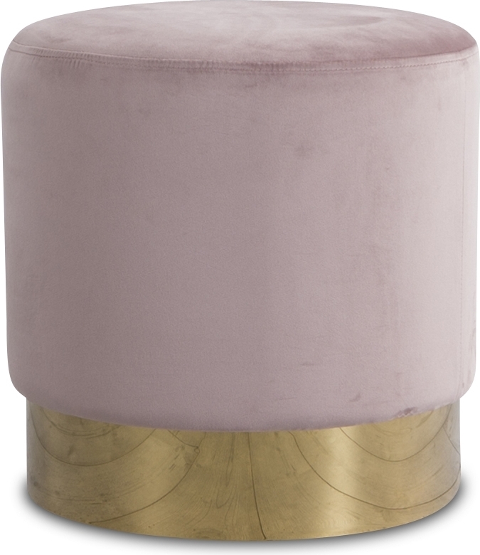 Sittepuff Isabelle �42 cm - Rosa/Messing + M�belrengj�ring