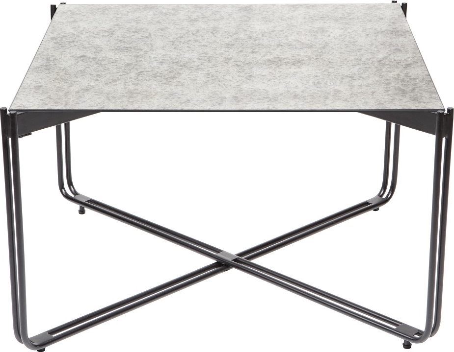 Lori Sofabord 75x75 cm - Antikf�rgad speilglass + M?belben