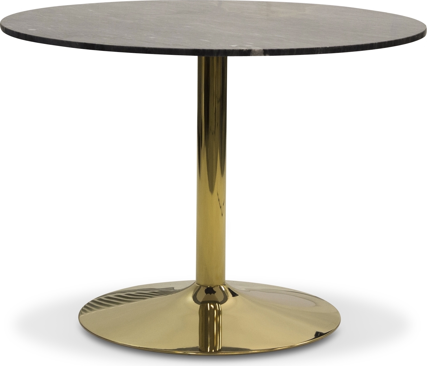 Plaza rundt spisebord - Gr� marmor/Messing