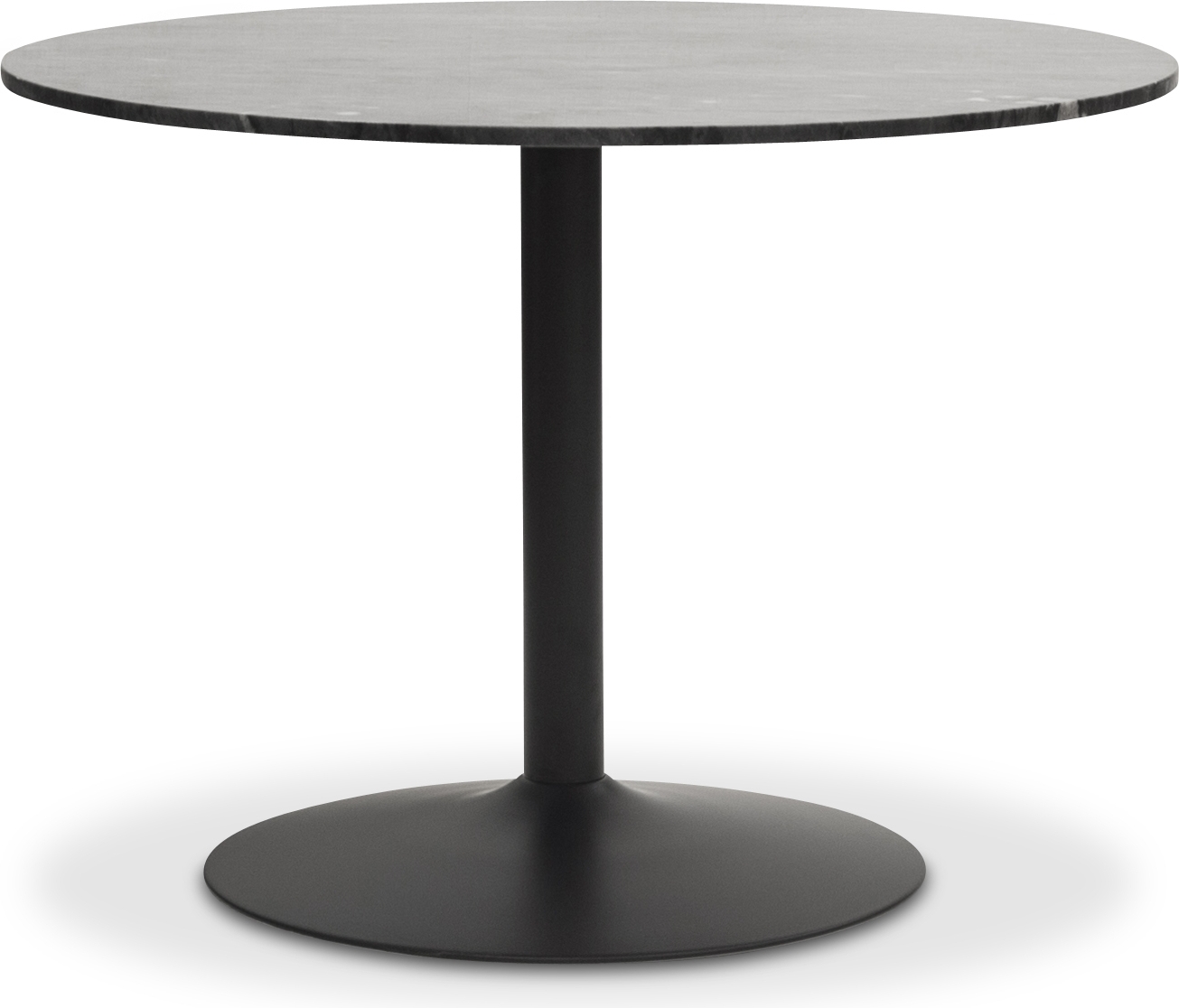 Plaza rundt spisebord - Grå marmor/svart Plaza rundt spisebord - Grå marmor/svart