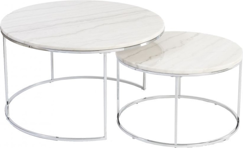 Lormont satsbord - Lys marmor/krom + M?belben