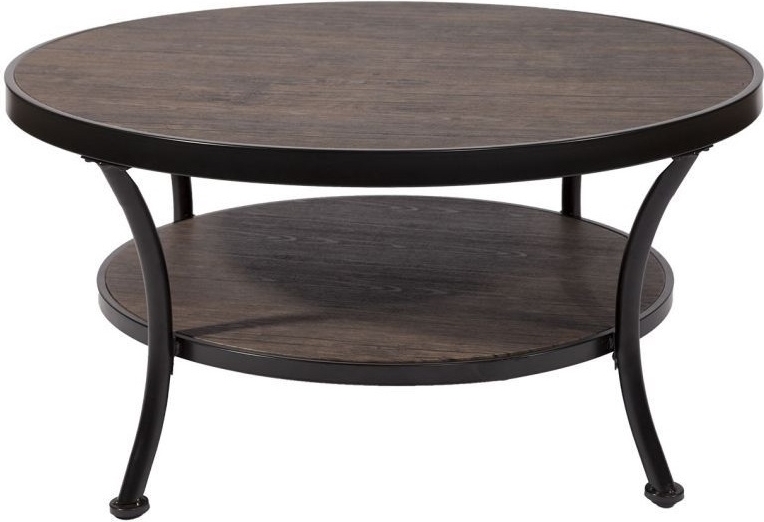 Manilla sofabord �91 cm - M�rkbeiset/sort + M�belrengj�ring